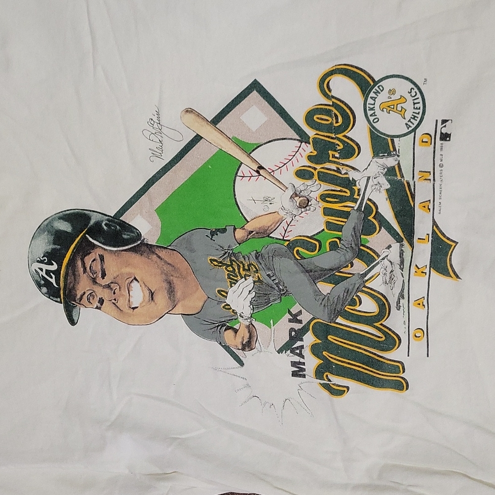 Vintage Salem Mark Mcguire Characture single stitch t-shirt - Picture 2 of 11
